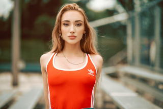 Free Blonde in Adidas Bodysuit Picture for Samsung C6625
