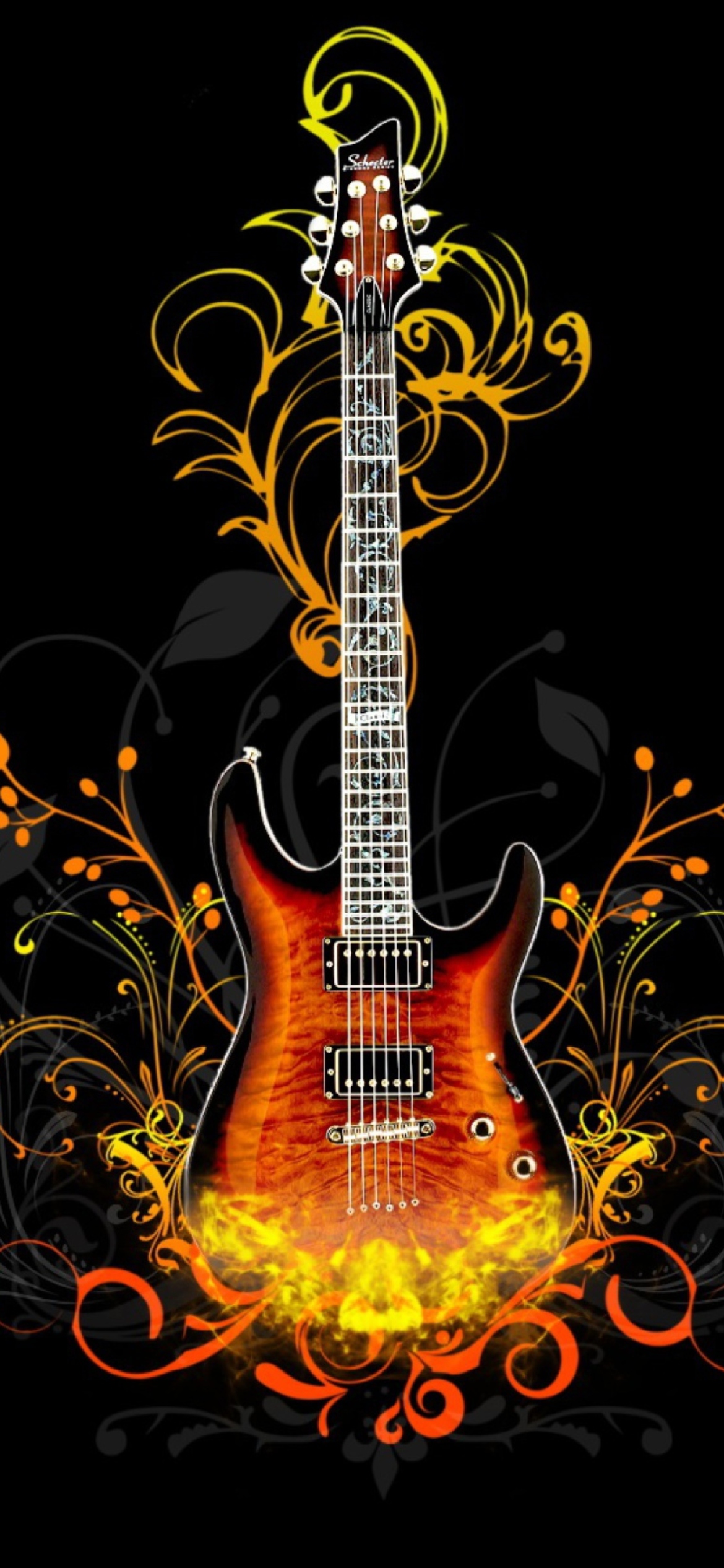 Guitar Abstract wallpaper 1170x2532