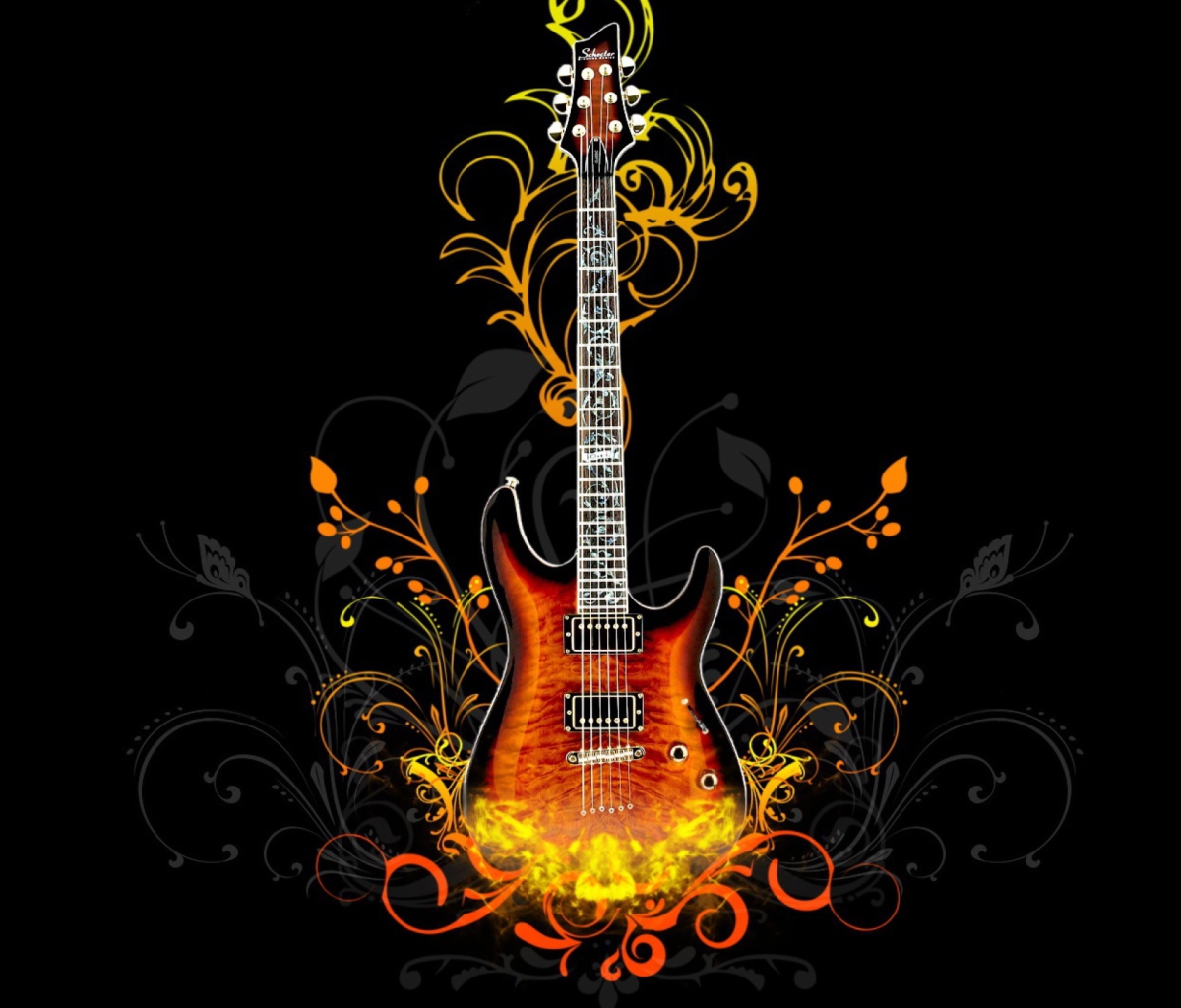 Das Guitar Abstract Wallpaper 1200x1024