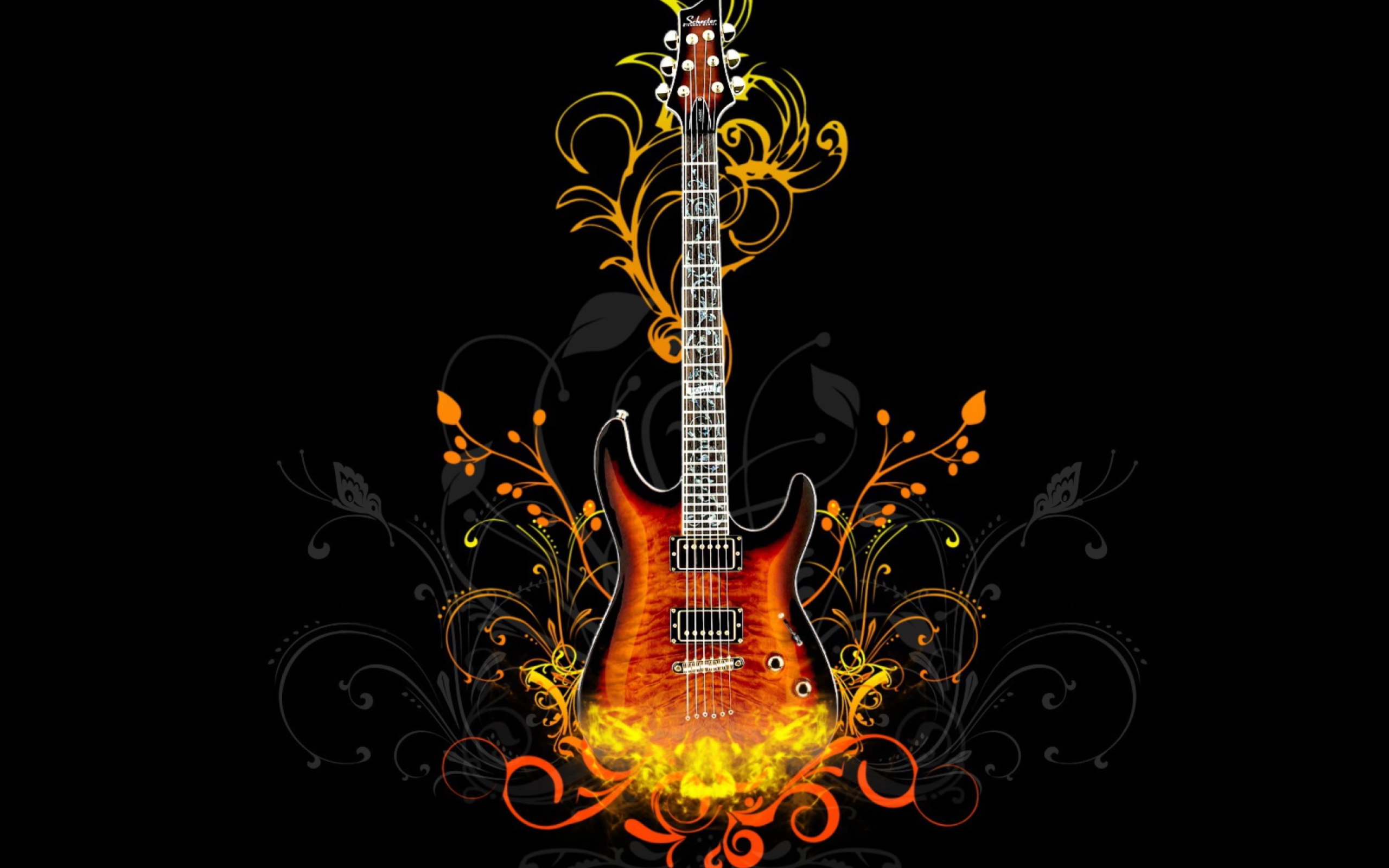 Das Guitar Abstract Wallpaper 2560x1600