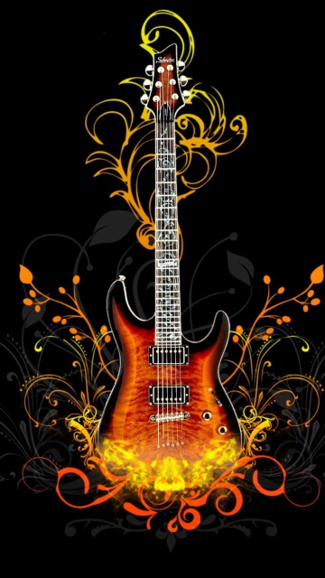 Das Guitar Abstract Wallpaper 360x640