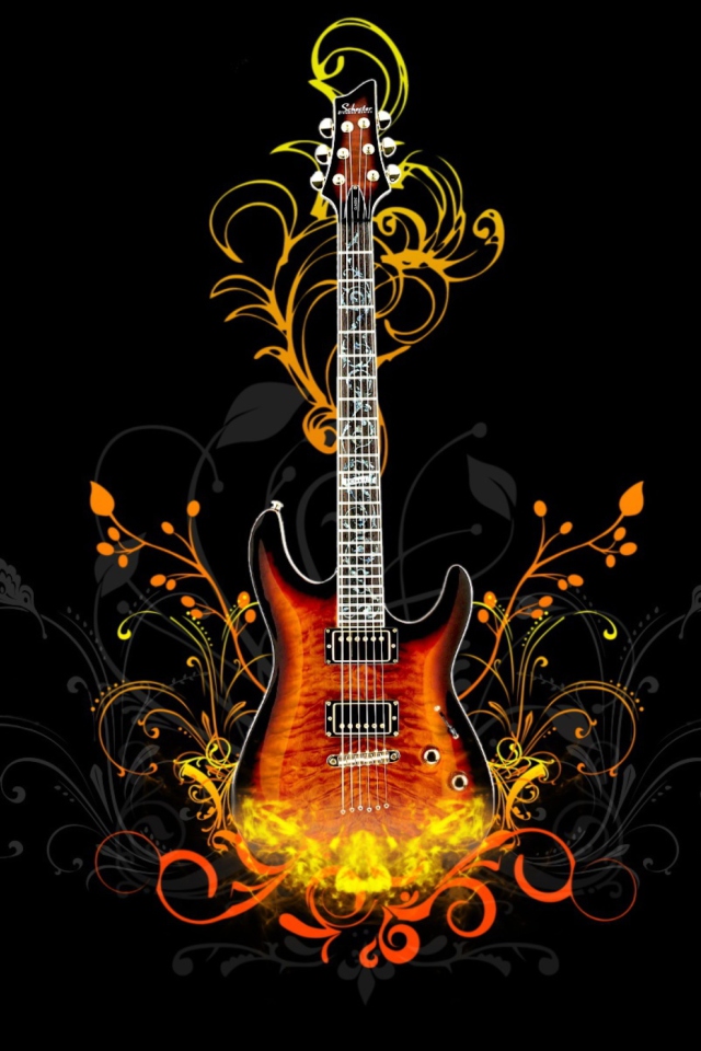 Fondo de pantalla Guitar Abstract 640x960