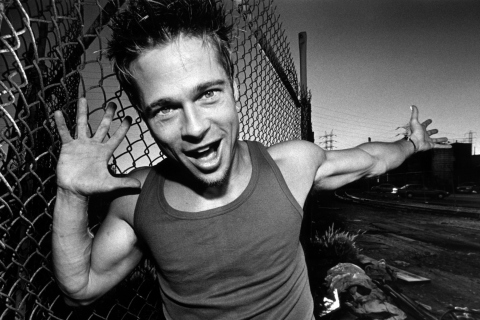 Brad Pitt Having Fun wallpaper 480x320