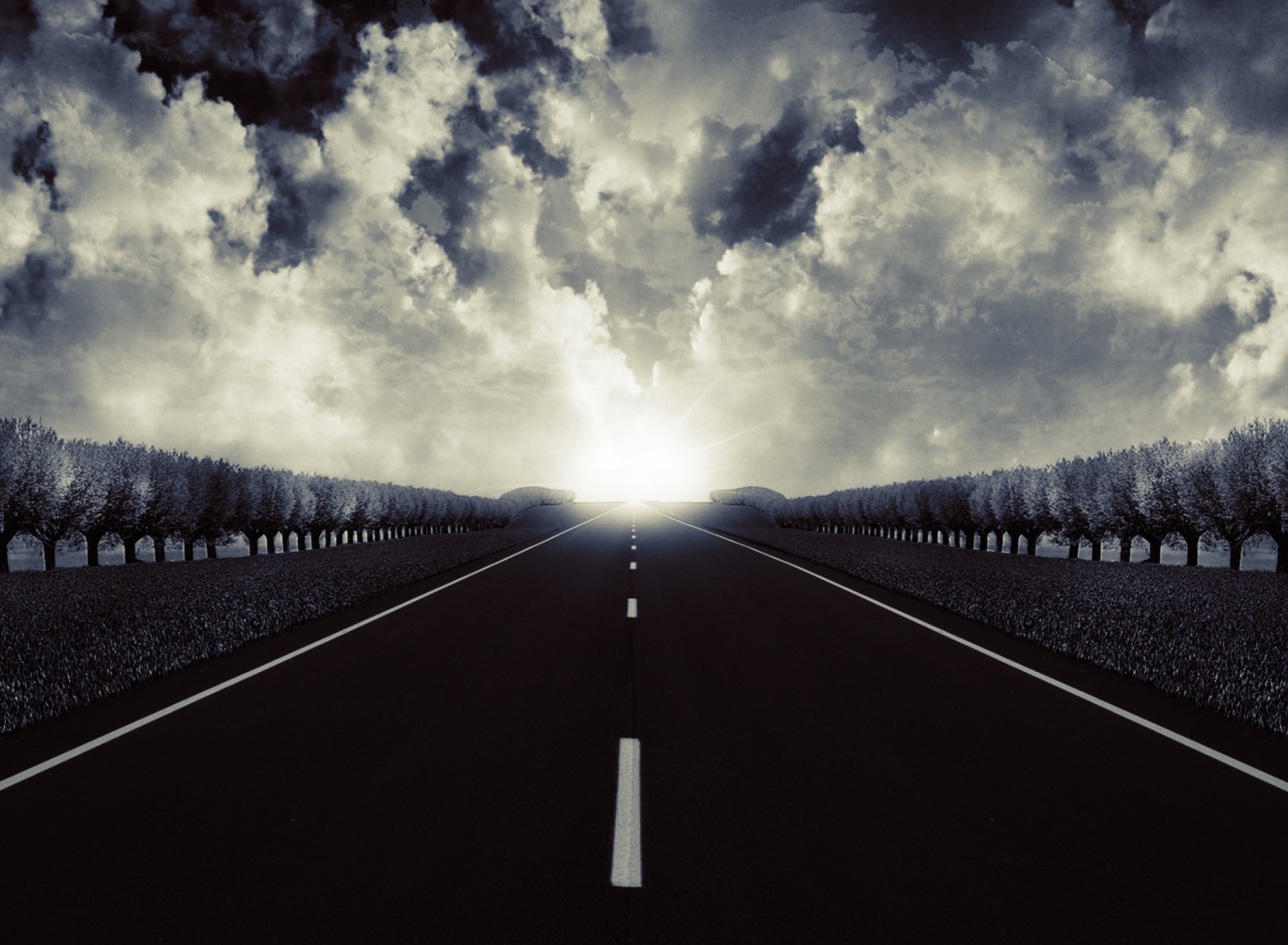 Обои Road To Sun 1920x1408