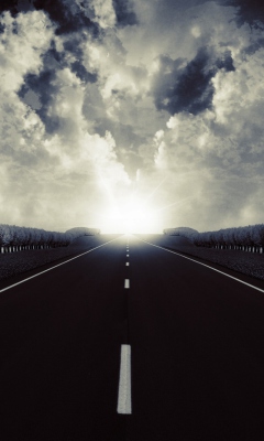 Das Road To Sun Wallpaper 240x400