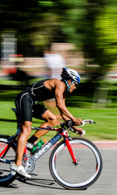 Cyclist wallpaper 240x400