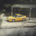 Yellow Porsche Carrera wallpaper 128x128