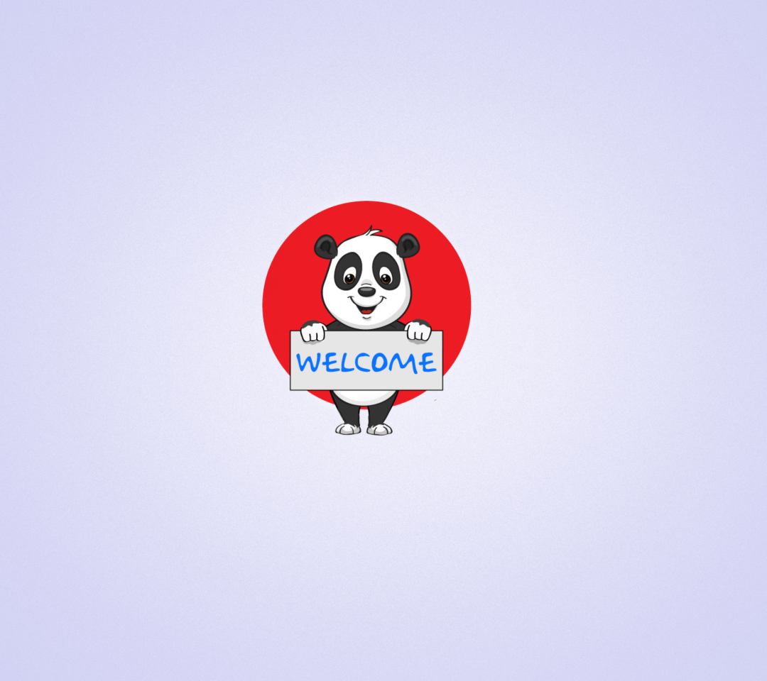 Sfondi Welcome Panda 1080x960