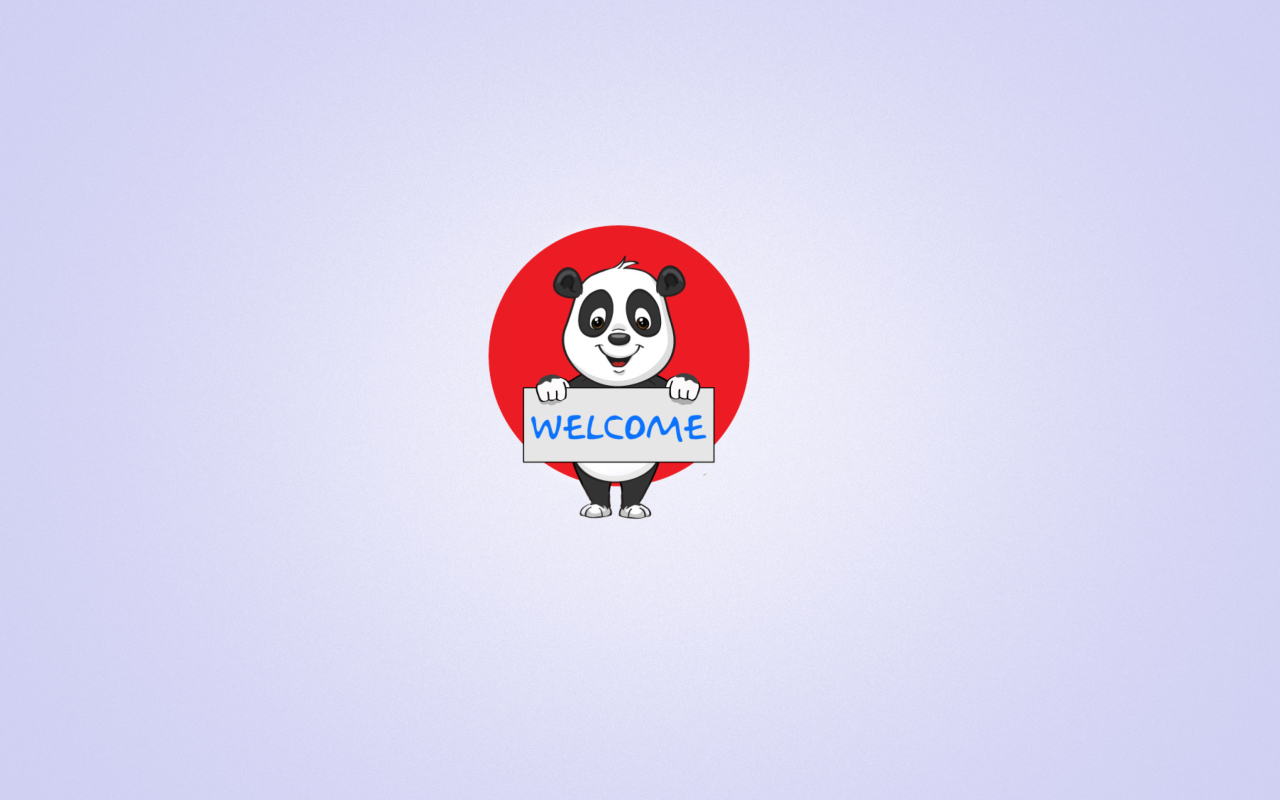 Welcome Panda wallpaper 1280x800