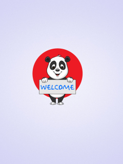 Обои Welcome Panda 240x320