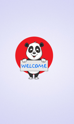 Welcome Panda wallpaper 240x400