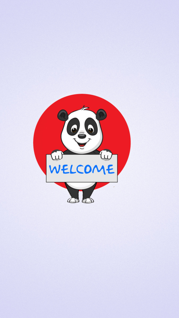 Welcome Panda wallpaper 750x1334