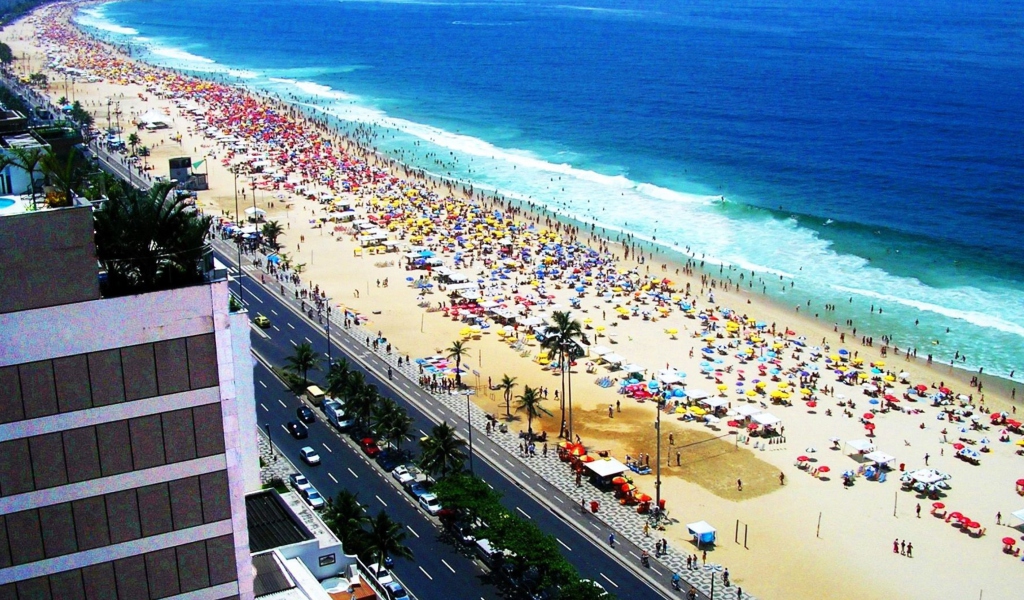 Rio De Janeiro Beach wallpaper 1024x600