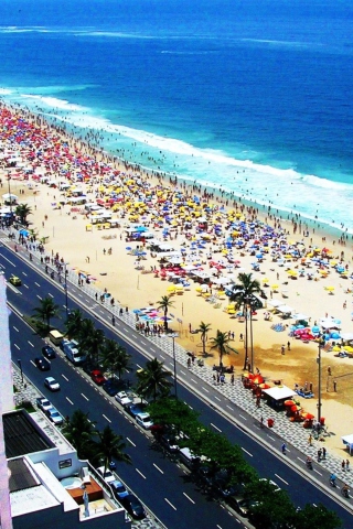 Sfondi Rio De Janeiro Beach 320x480