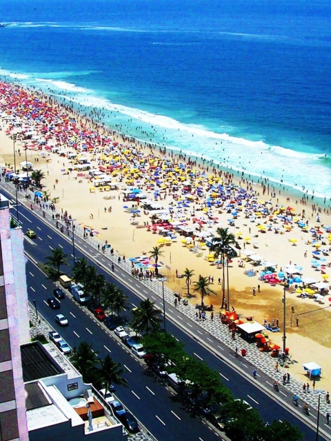 Обои Rio De Janeiro Beach 480x640