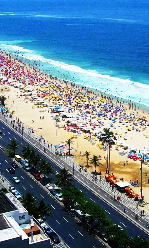 Das Rio De Janeiro Beach Wallpaper 480x800