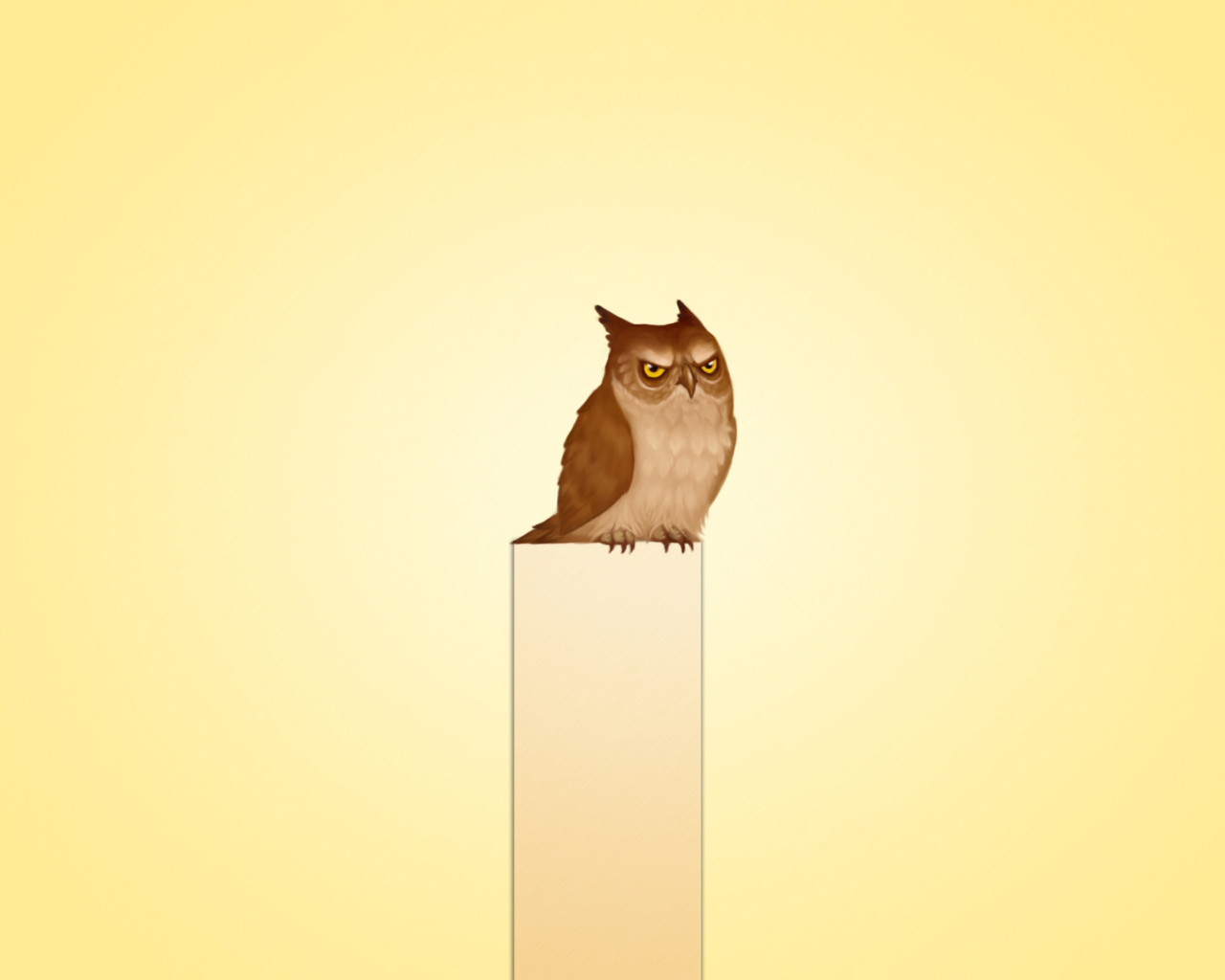 Das Owl Illustration Wallpaper 1280x1024