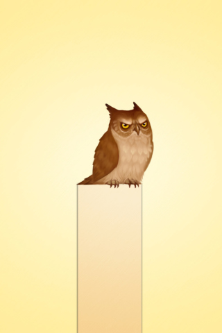 Обои Owl Illustration 320x480