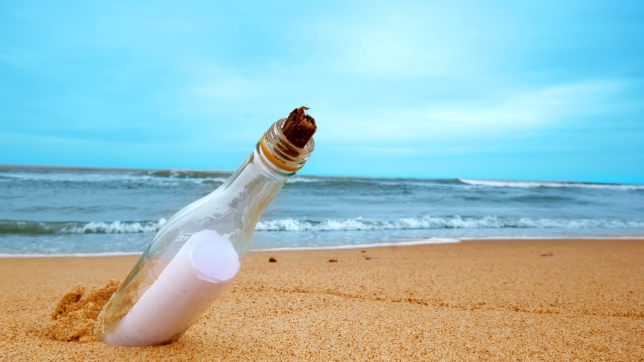 Das Message In Bottle Wallpaper 1280x720