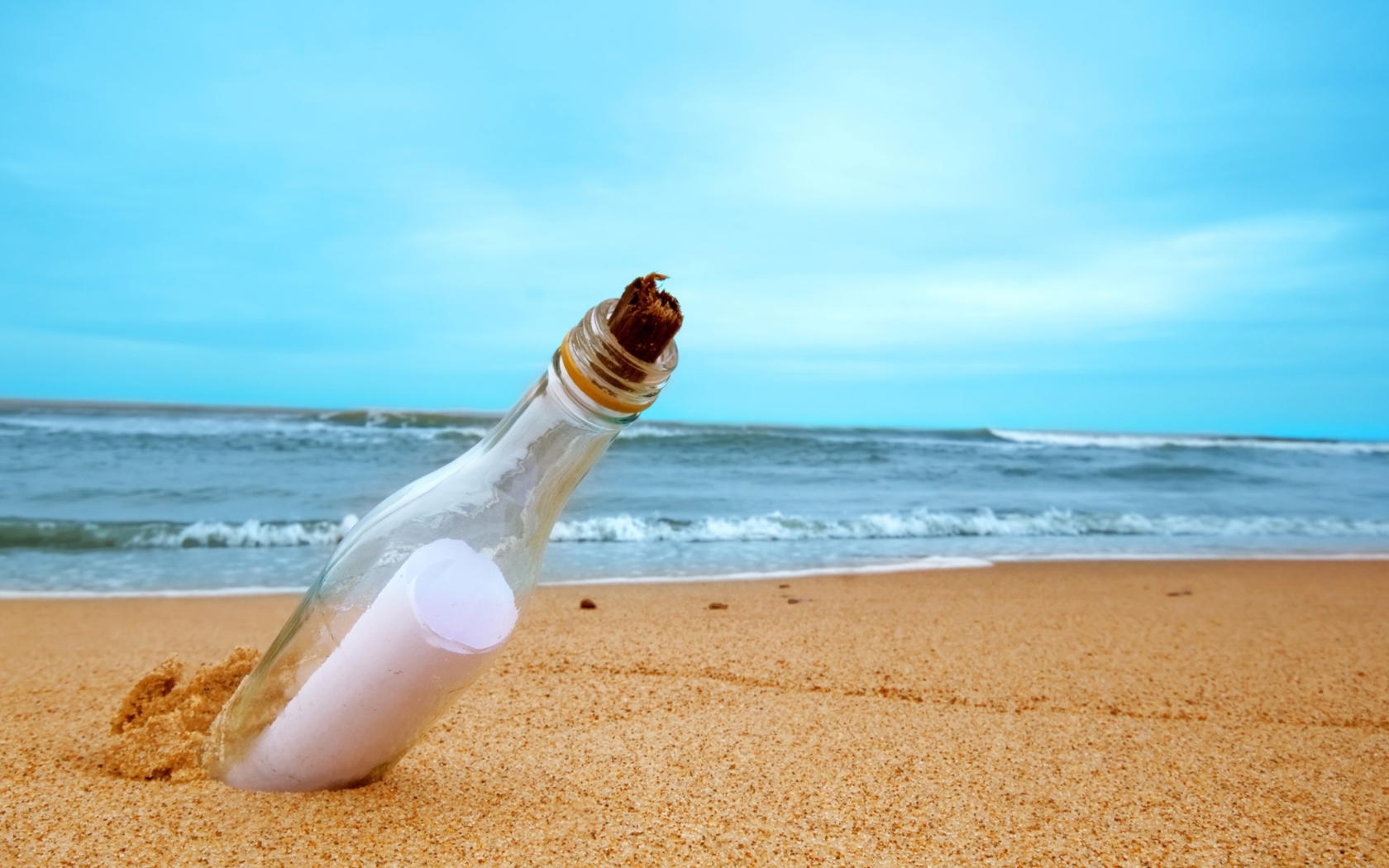 Das Message In Bottle Wallpaper 1680x1050