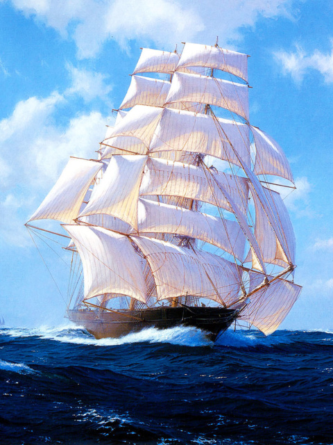 Ships Artwork Steven Dews wallpaper 480x640