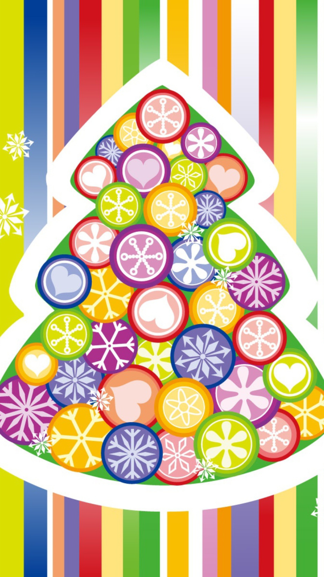 Colorful Christmas wallpaper 1080x1920