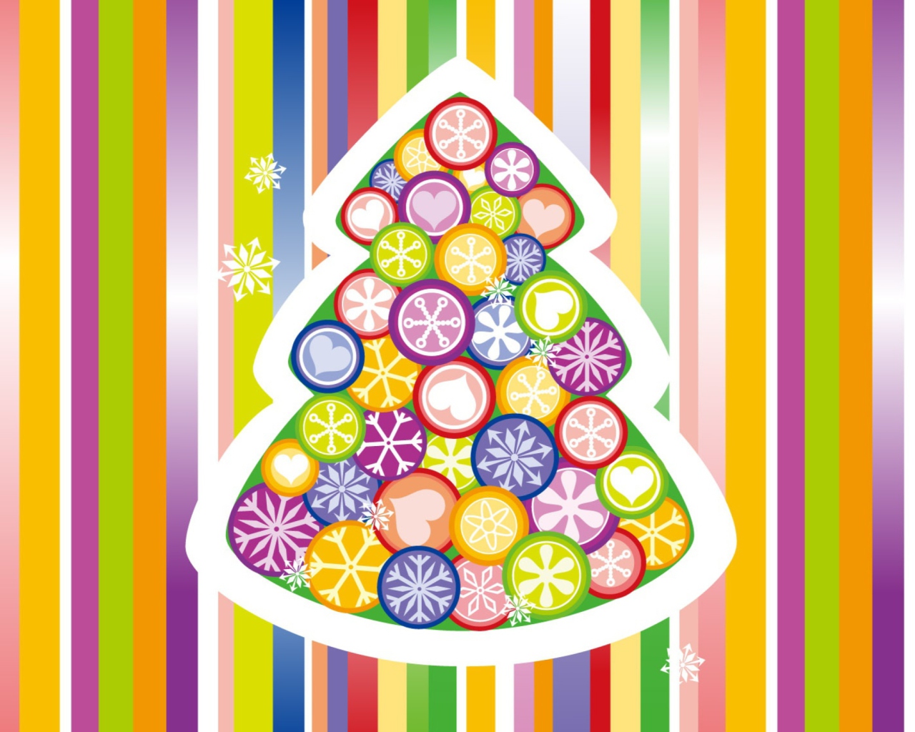 Colorful Christmas wallpaper 1280x1024