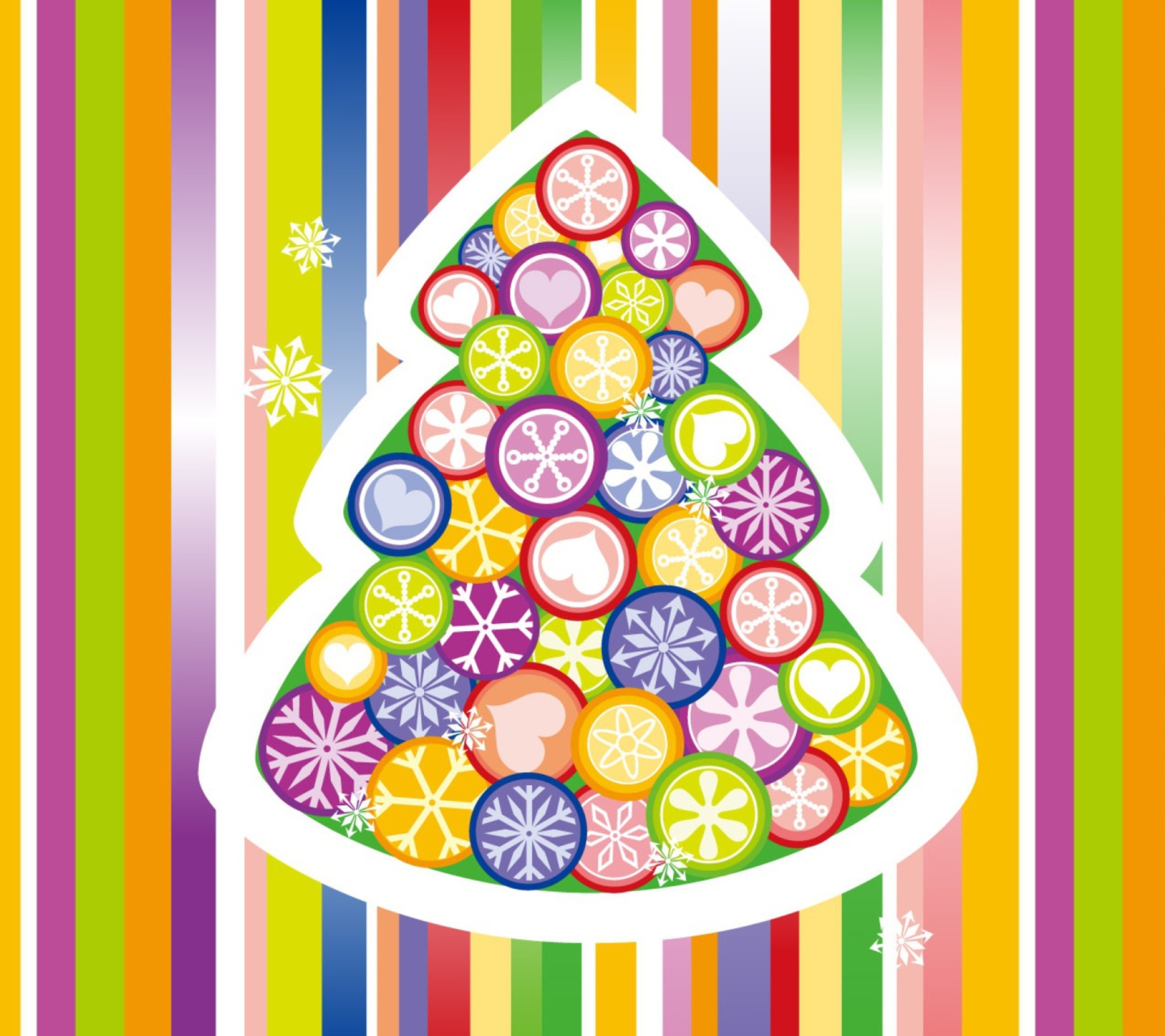Colorful Christmas wallpaper 1440x1280