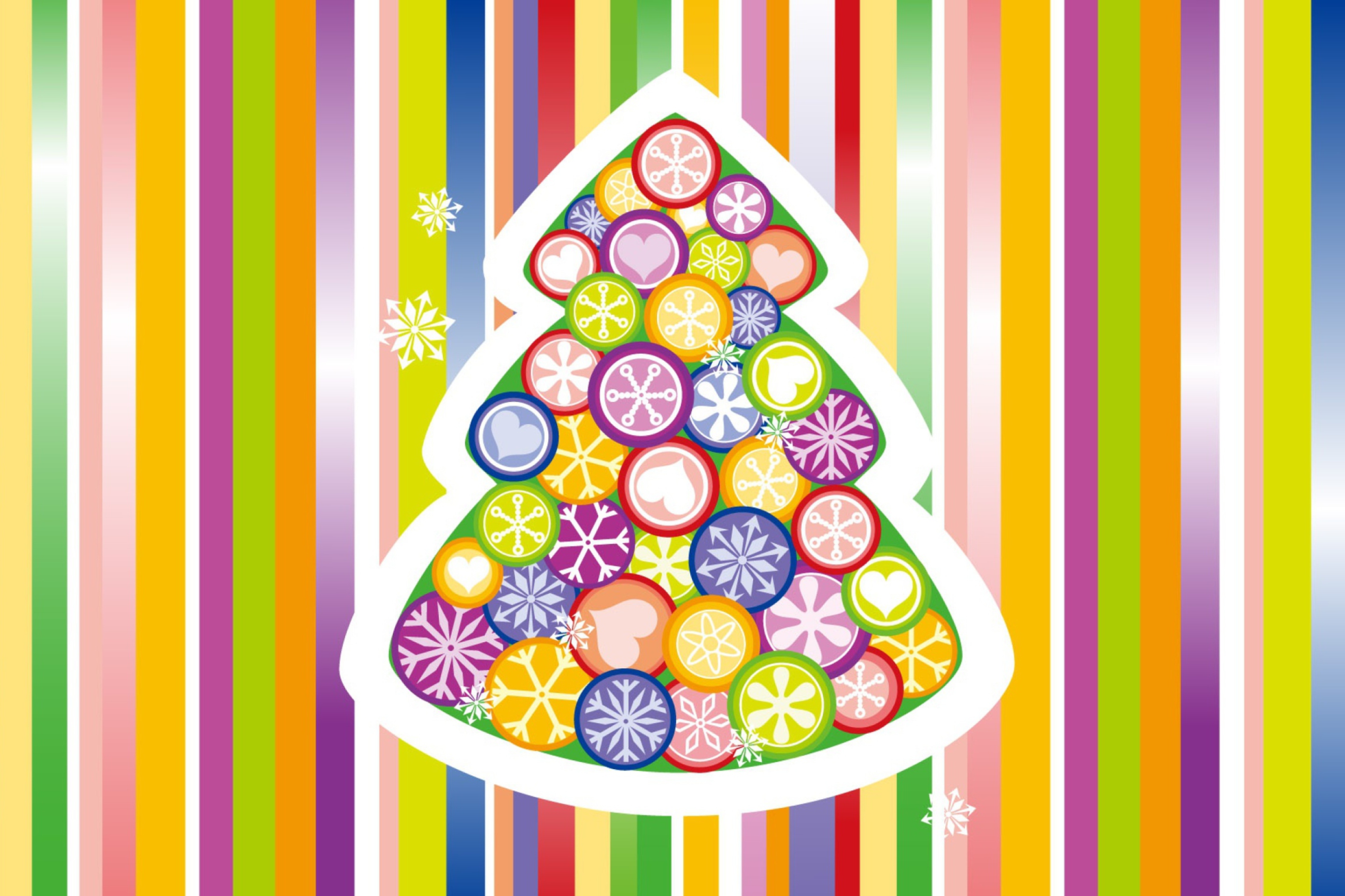 Colorful Christmas wallpaper 2880x1920