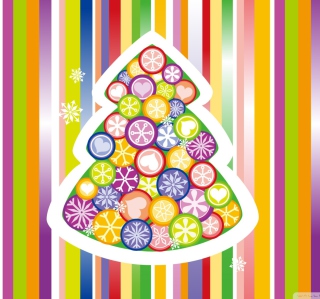 Colorful Christmas Background for iPad mini