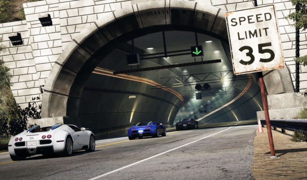 Screenshot №1 pro téma Tunnel Race Cars 1024x600