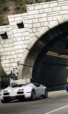 Das Tunnel Race Cars Wallpaper 240x400
