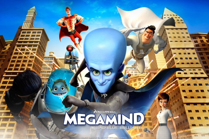 Screenshot №1 pro téma Megamind: Bad Blue Brilliant