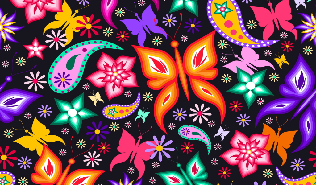 Floral Butterflies screenshot #1 1024x600