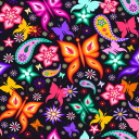 Floral Butterflies wallpaper 128x128