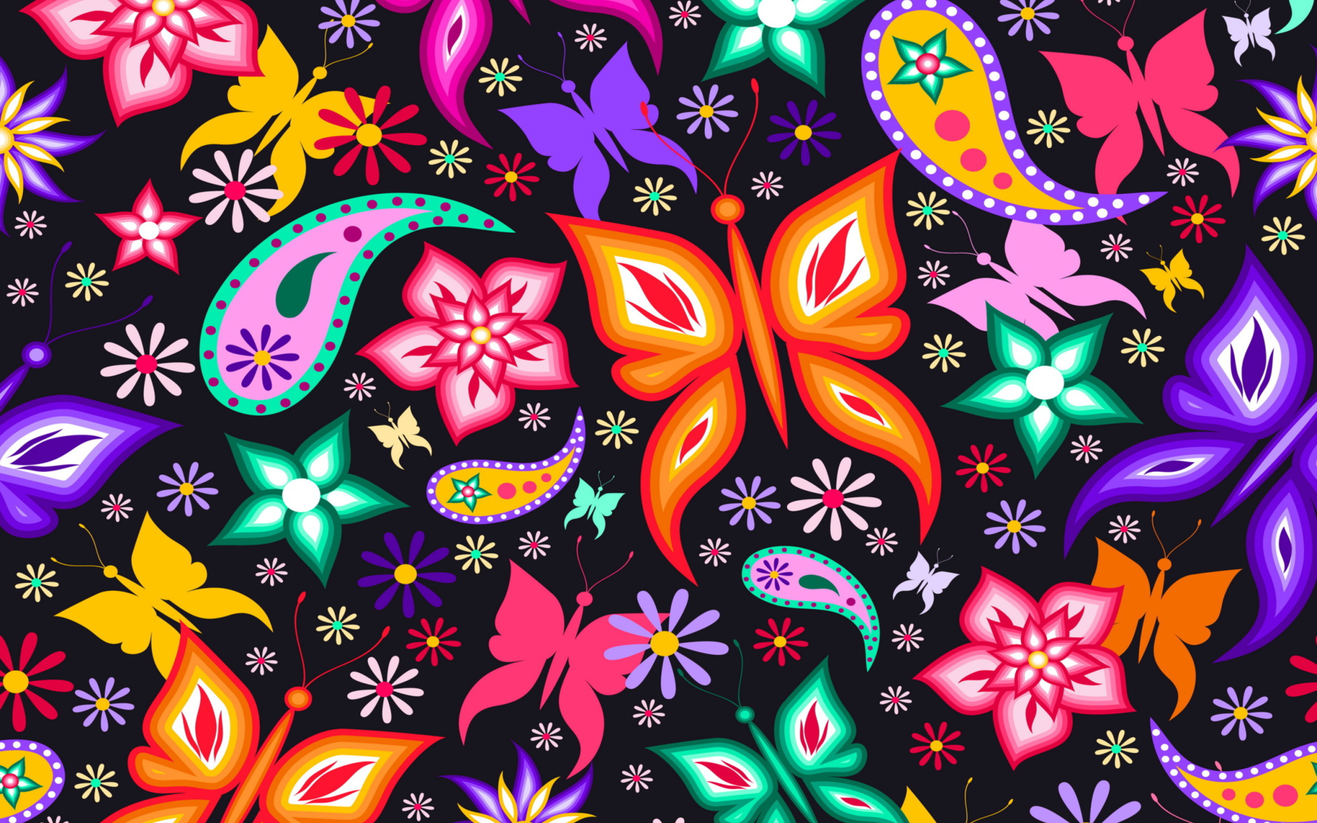 Floral Butterflies wallpaper 2560x1600