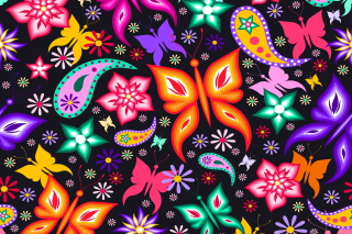 Kostenloses Floral Butterflies Wallpaper für HTC One X