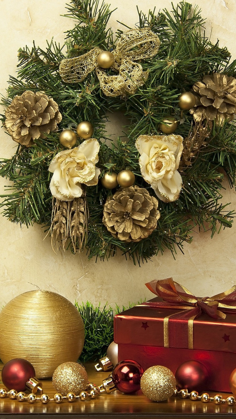 Das Christmas Decorations Collection Wallpaper 750x1334