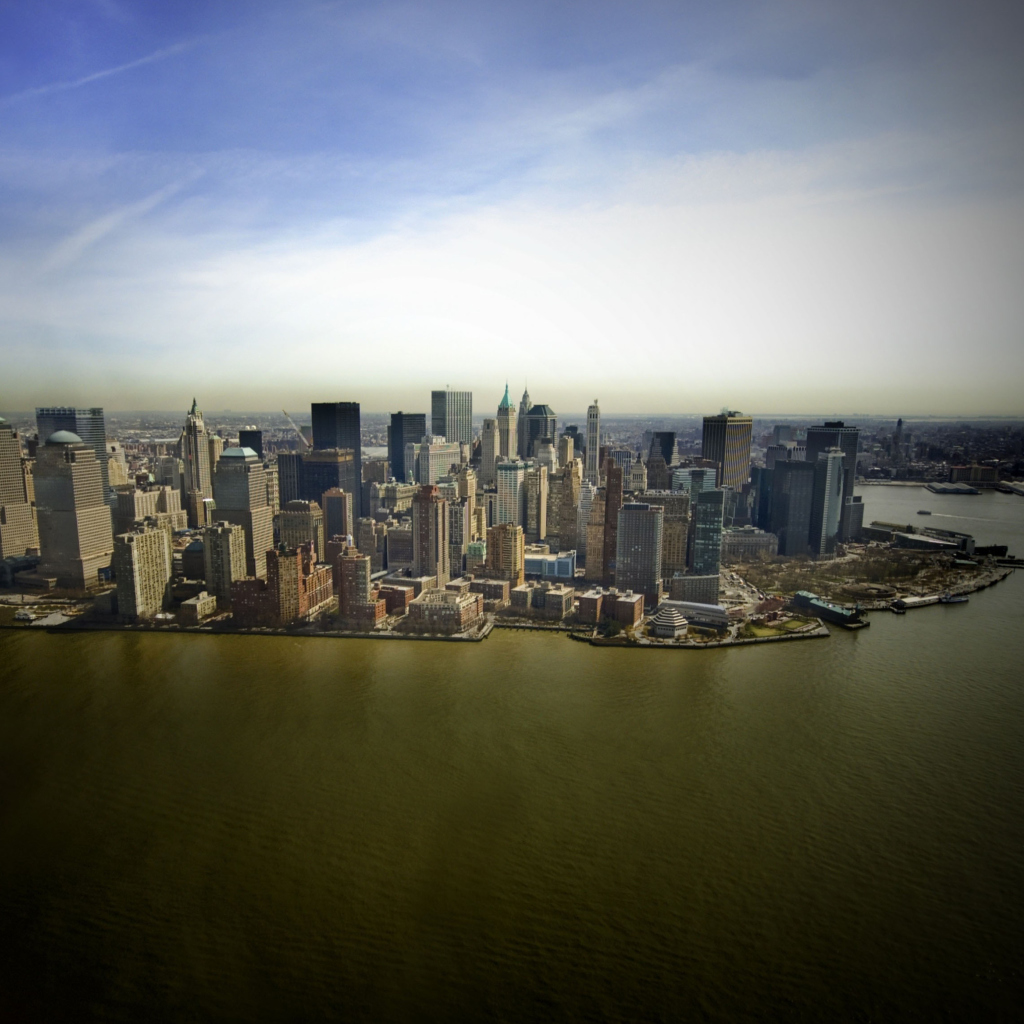 Das New York Aerial View Wallpaper 1024x1024