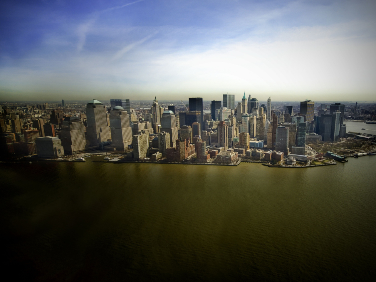 Das New York Aerial View Wallpaper 1280x960