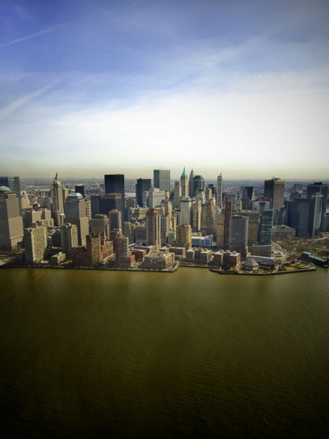 Обои New York Aerial View 480x640