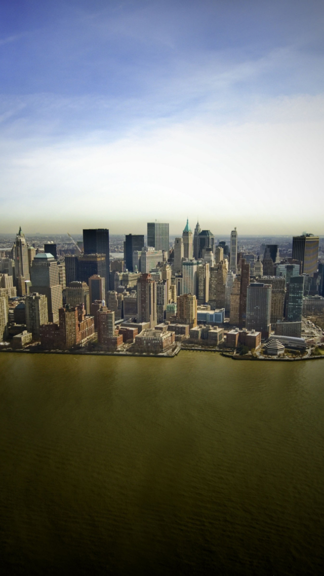 Das New York Aerial View Wallpaper 640x1136