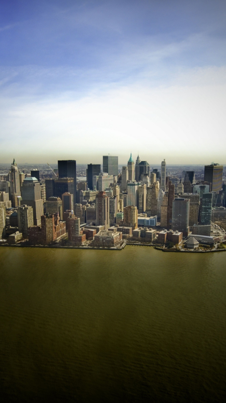 New York Aerial View wallpaper 750x1334