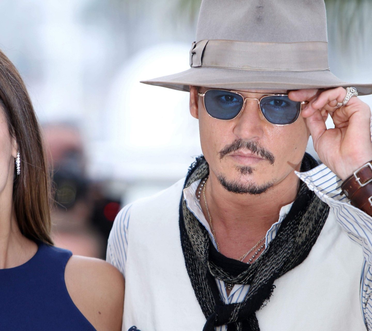 Обои Johnny Depp and Penelope Cruz 1440x1280