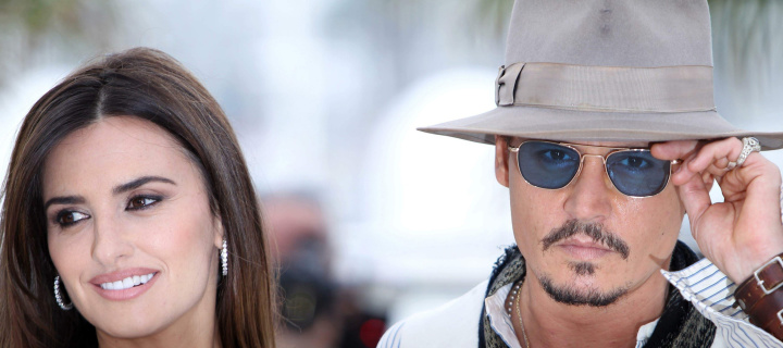 Обои Johnny Depp and Penelope Cruz 720x320