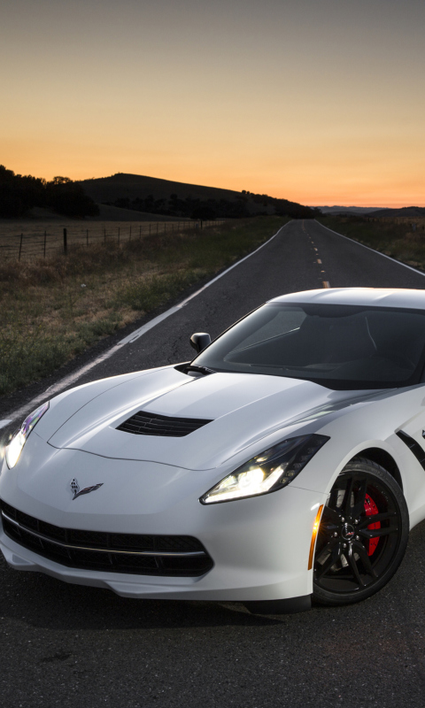 Das Chevrolet Corvette Wallpaper 480x800