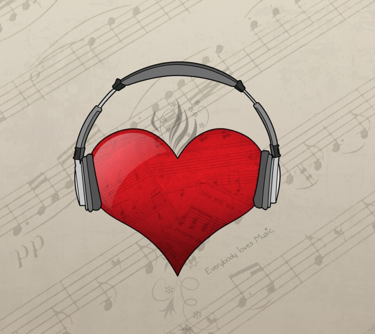 Das I Love Music Wallpaper 1440x1280