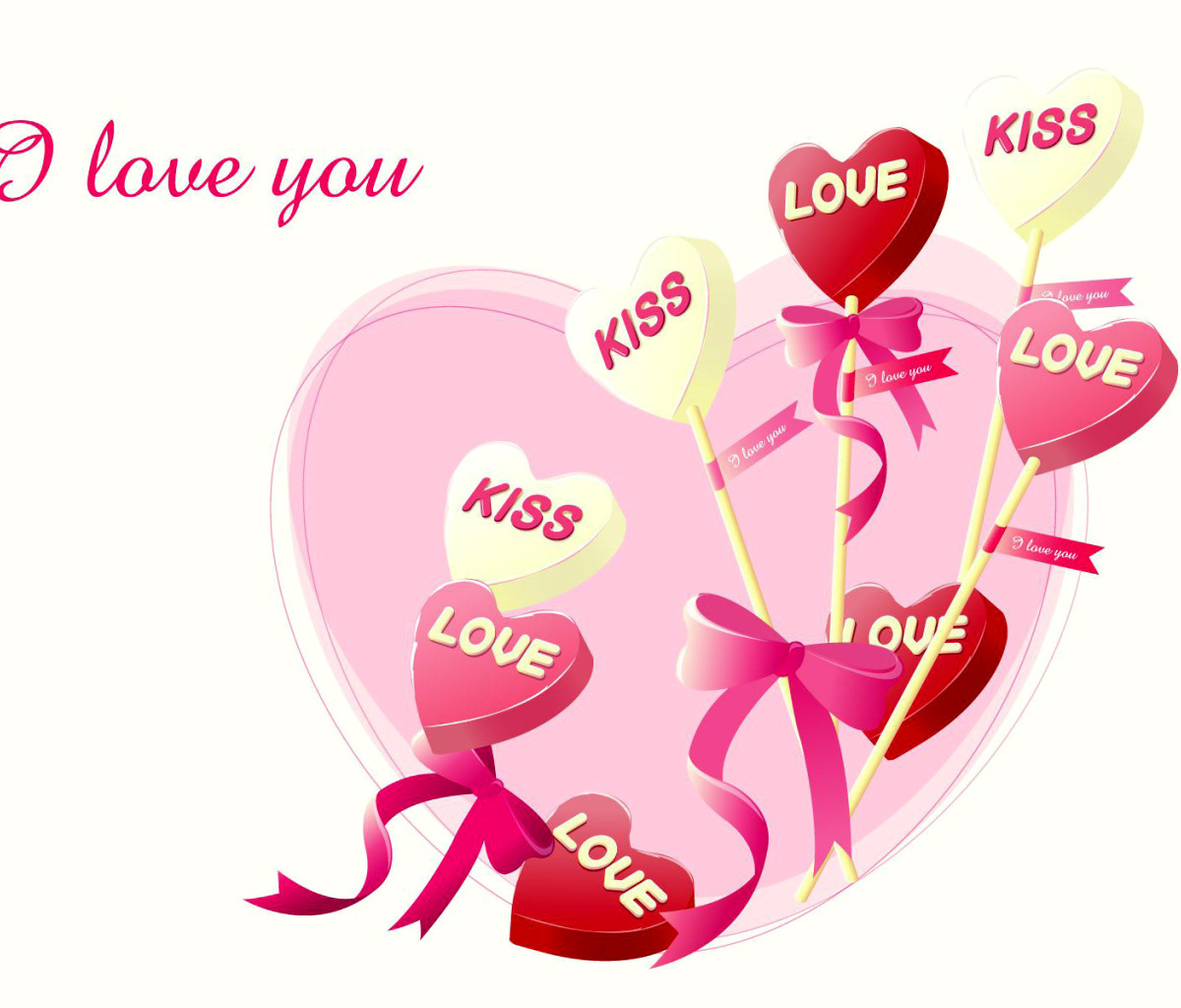 Screenshot №1 pro téma I Love You Balloons and Hearts 1200x1024