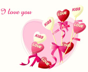 Fondo de pantalla I Love You Balloons and Hearts 176x144