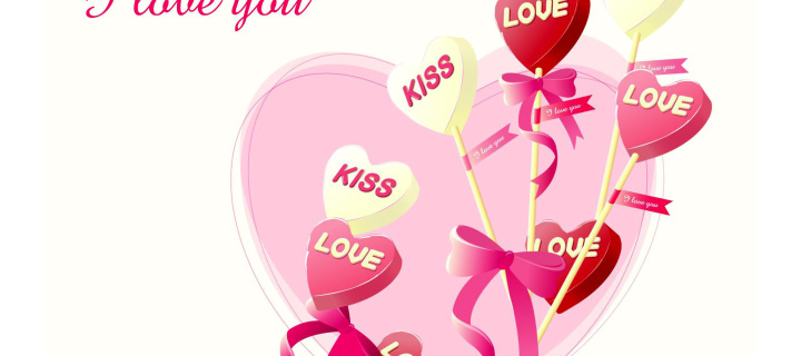 Sfondi I Love You Balloons and Hearts 720x320